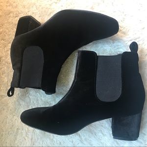 Black Velvet Booties